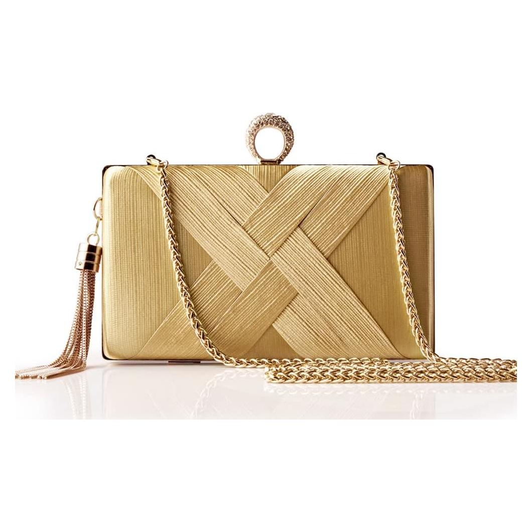 Bolso de Noche BABEYOND para Mujeres - Oro con Borlas