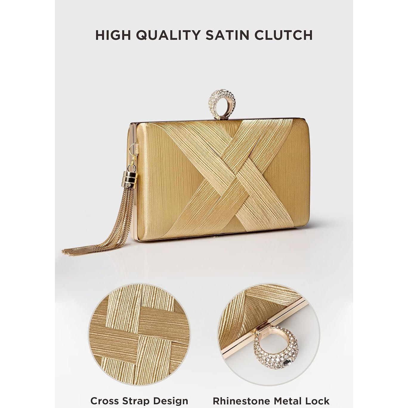 Bolso de Noche BABEYOND para Mujeres - Oro con Borlas