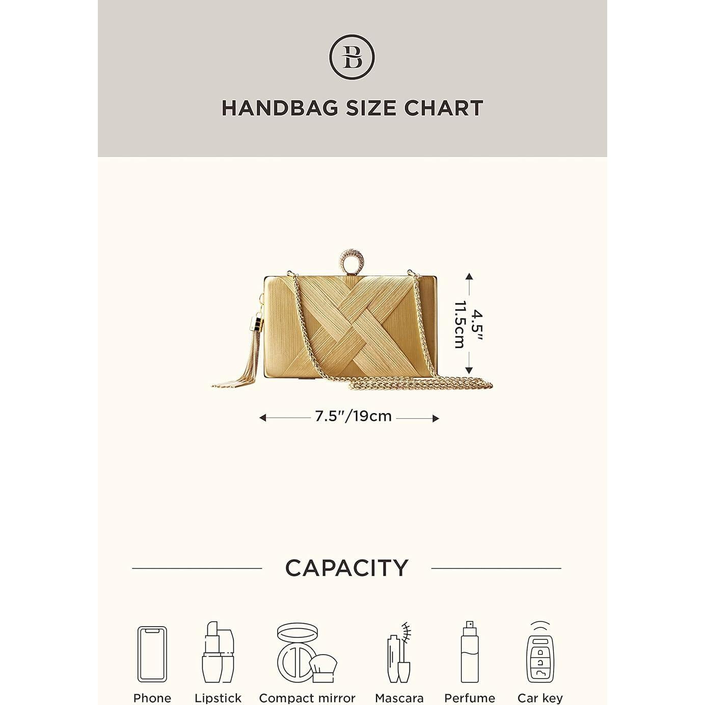 Bolso de Noche BABEYOND para Mujeres - Oro con Borlas