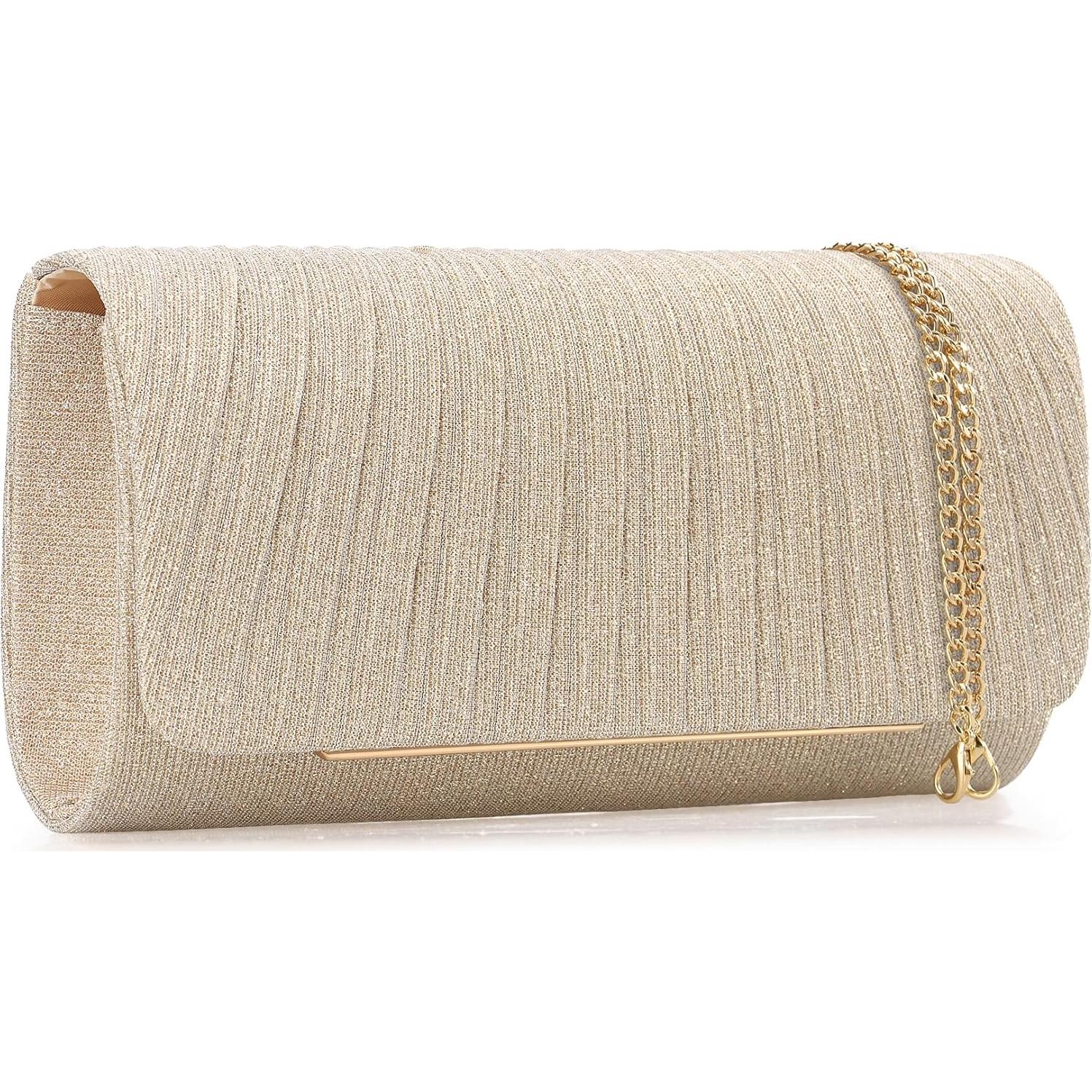 Bolso de Mano de Purpurina para Mujeres - nodeber Champán