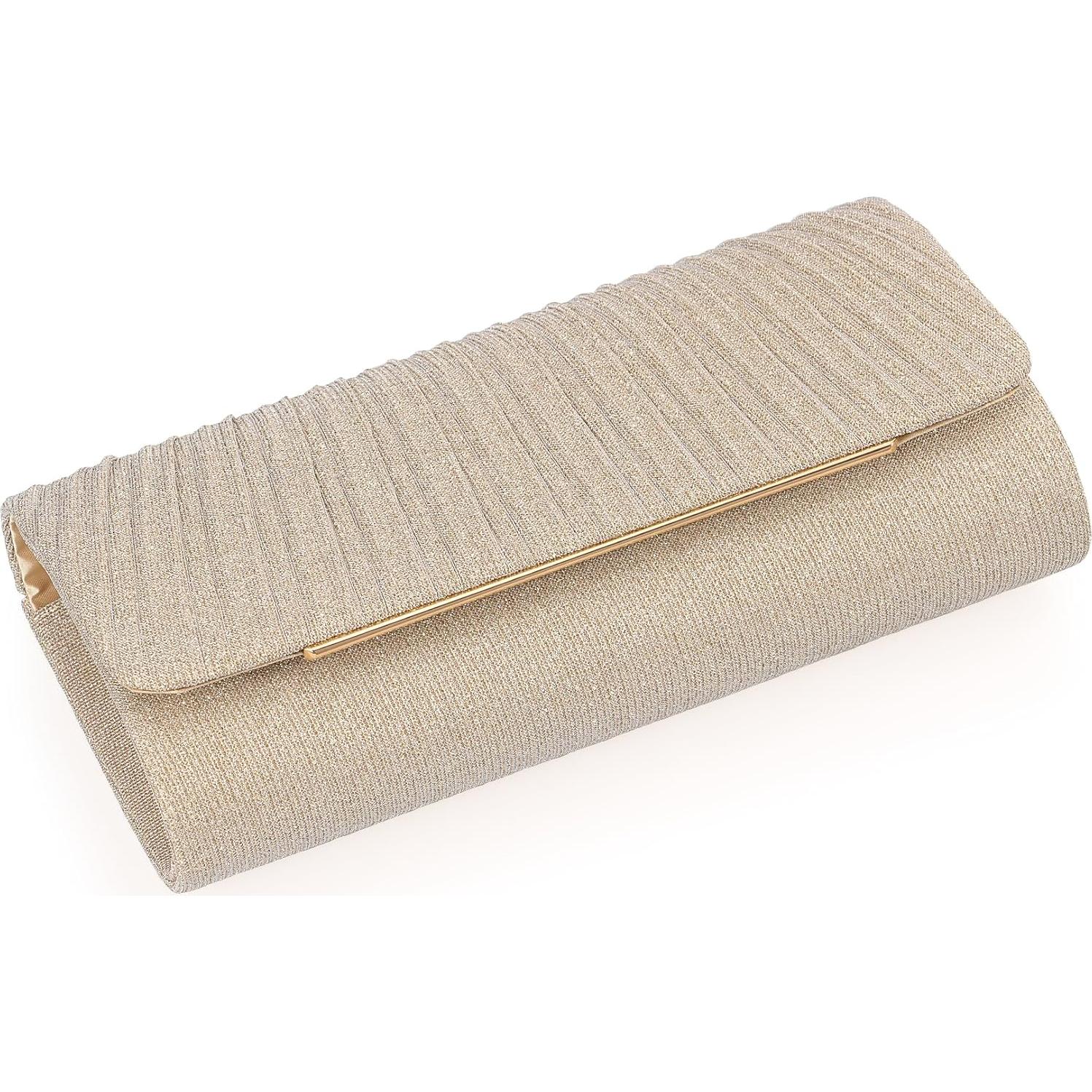 Bolso de Mano de Purpurina para Mujeres - nodeber Champán