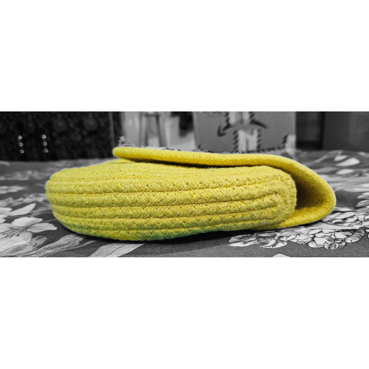 Bolso de Hombro Redondo de Yute Vintage Vogue para Mujeres