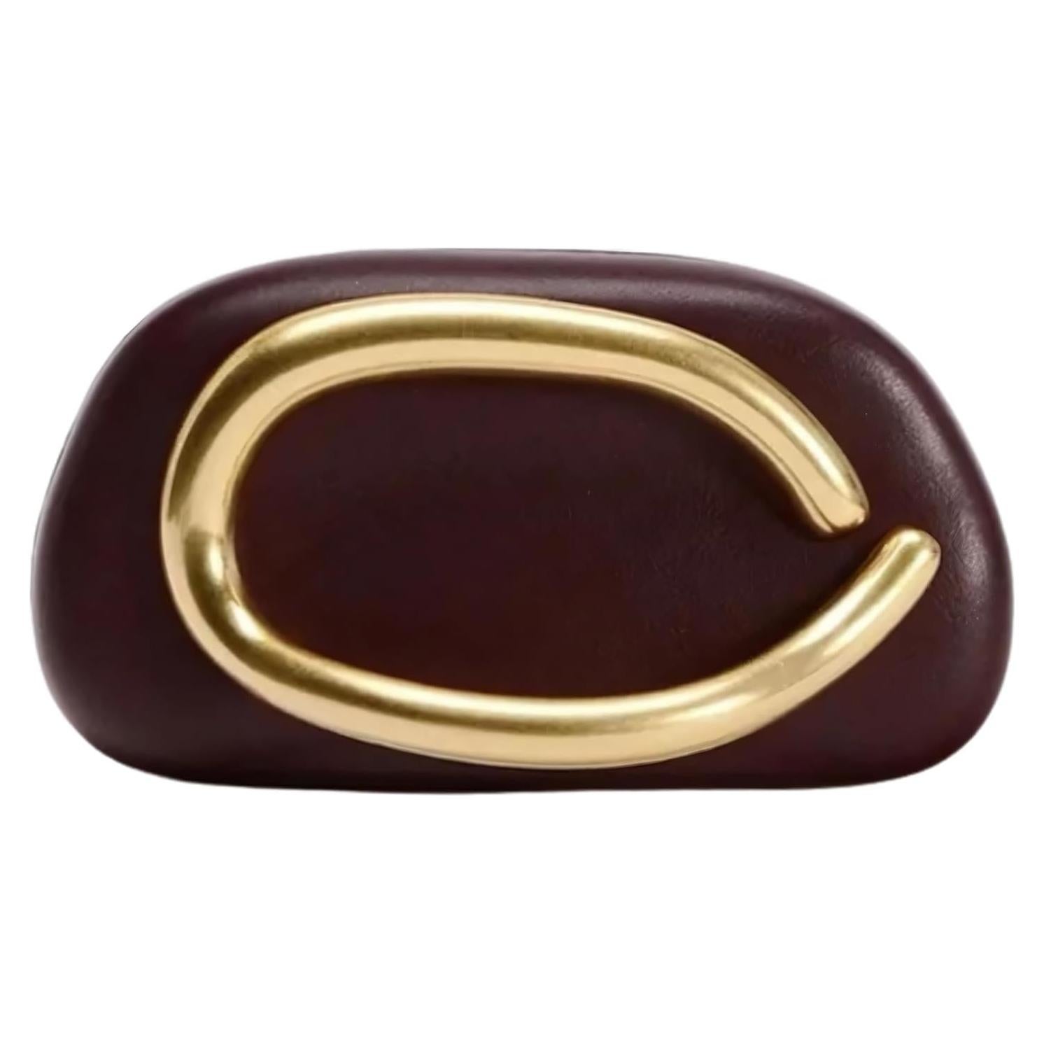 Bolso Clutch Burdeos para Mujeres con Cadena Desmontable