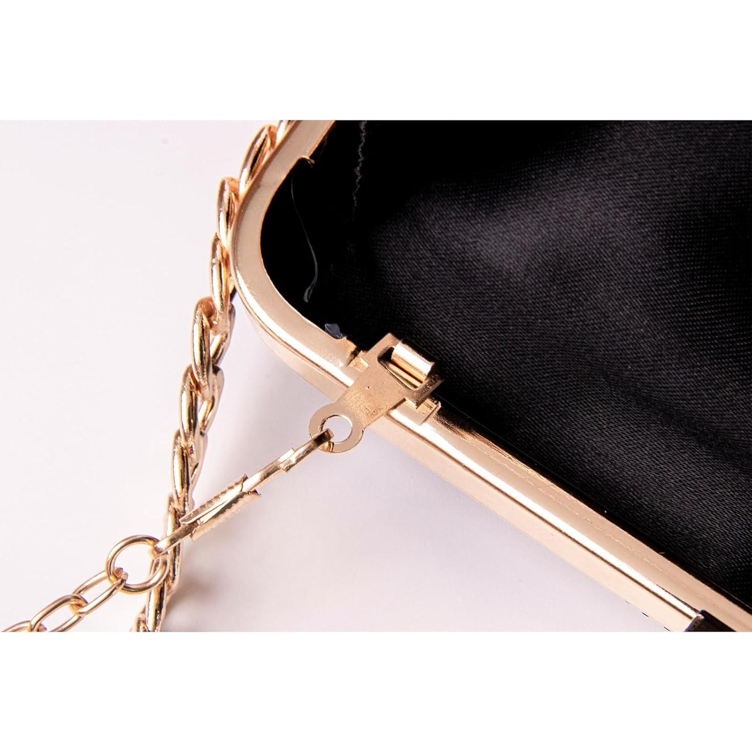 Bolso de Noche Brillante Mulian LilY Verde 20.1x14.2cm