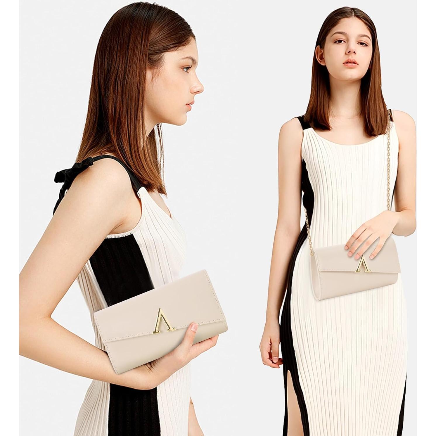 Cartera Clutch Larcenciel Nude para Mujeres - Bolso de Noche