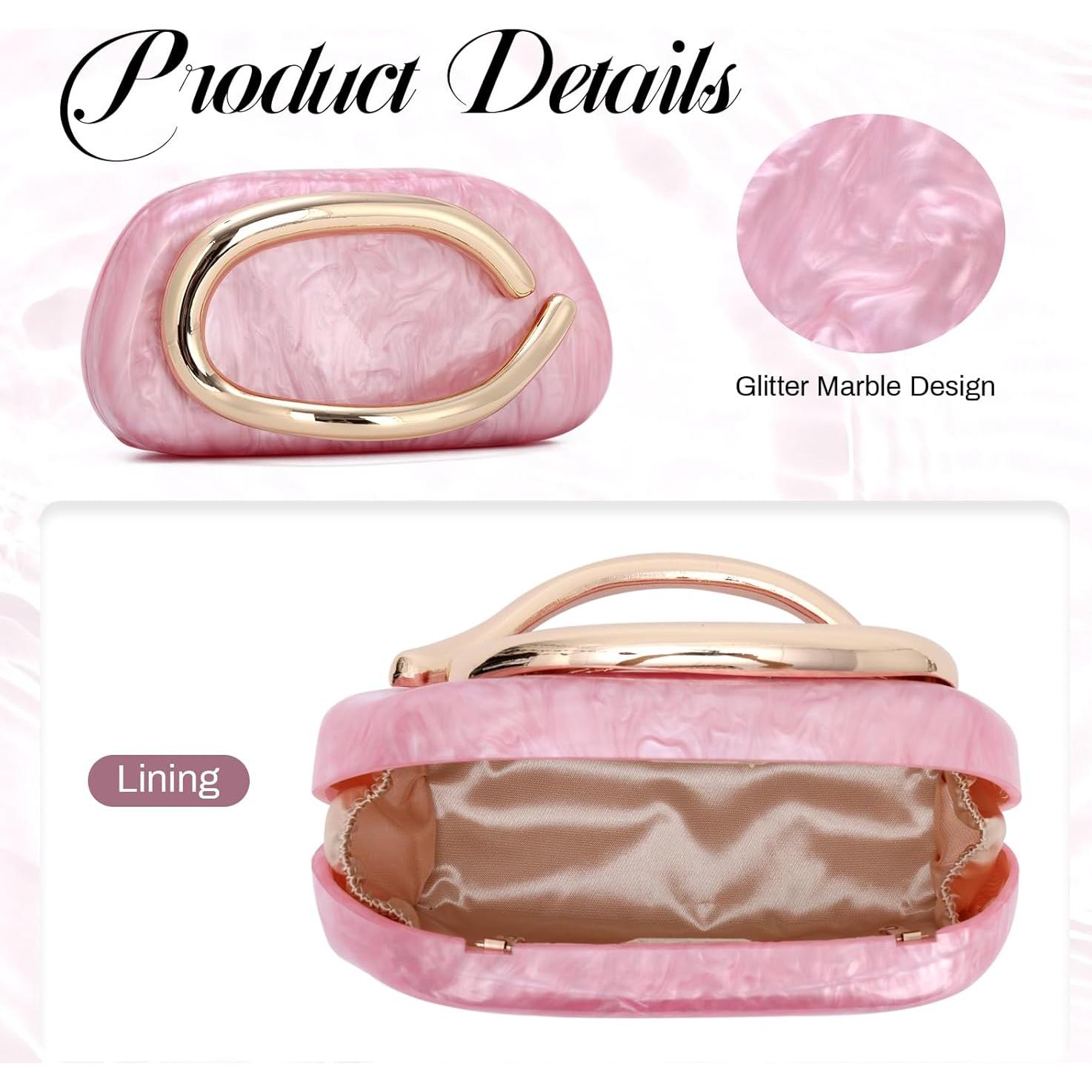 Bolso de Mano Acrílico Oweisong Verde para Mujeres 19x6x10cm