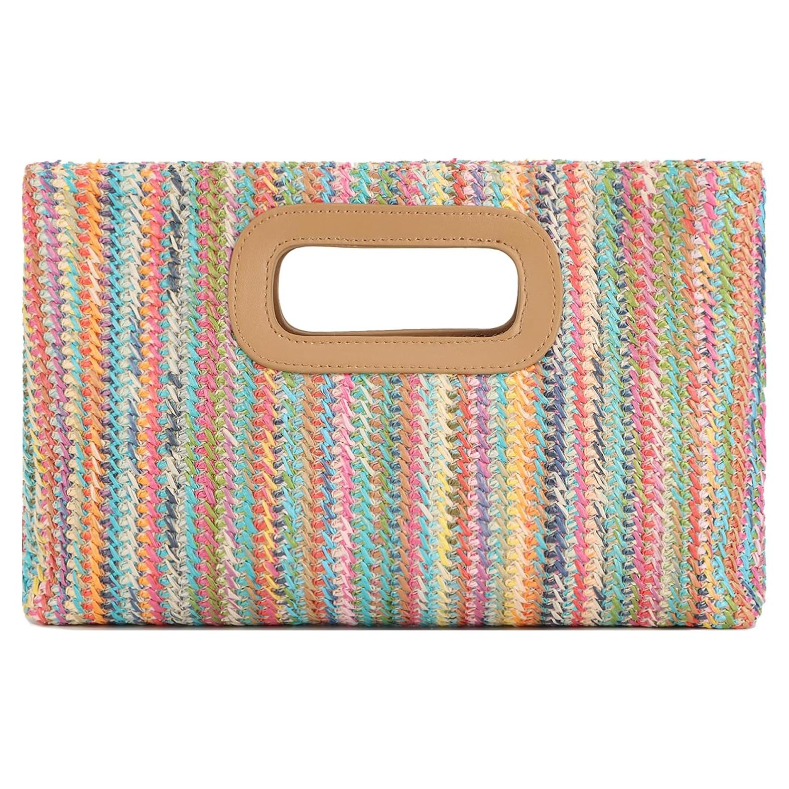 Bolso de Paja Fecialy para Mujeres - Tote de Playa 30x14x47cm
