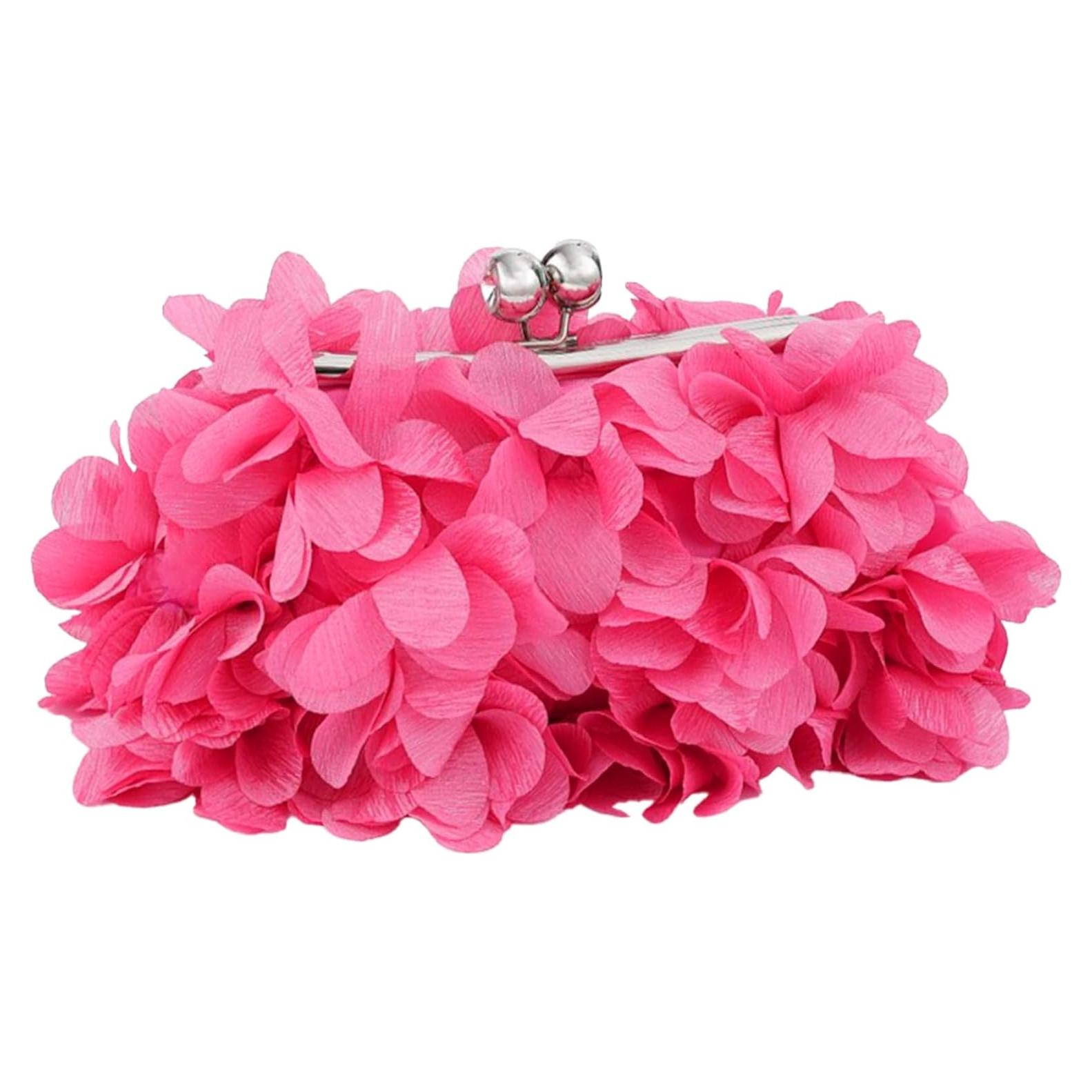 Bolso Clutch Floral Rosa Fucsia para Mujeres - Elegante y Práctico