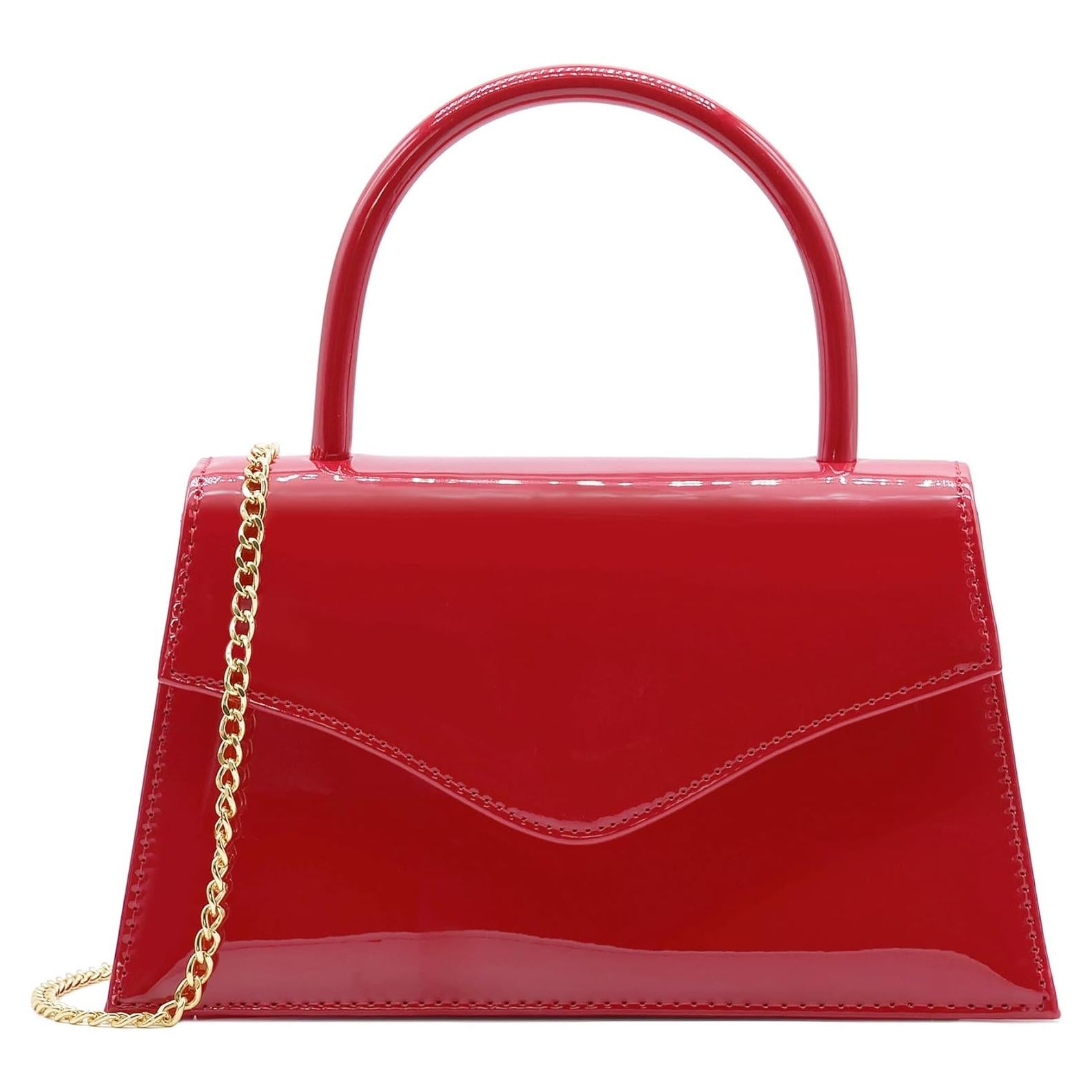 Bolso de Noche para Mujeres Milisente Clutch Rojo Brillante