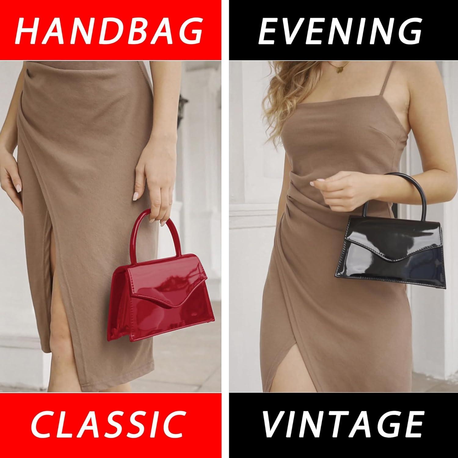 Bolso de Noche para Mujeres Milisente Clutch Rojo Brillante