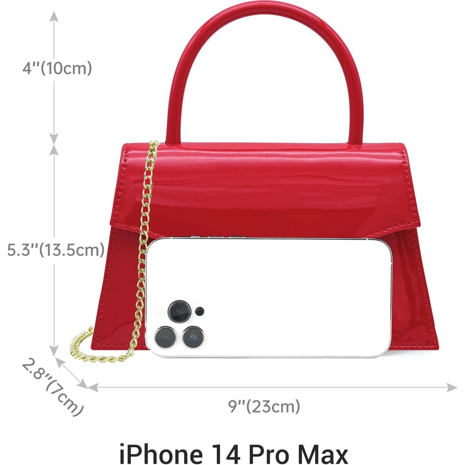 Bolso de Noche para Mujeres Milisente Clutch Rojo Brillante