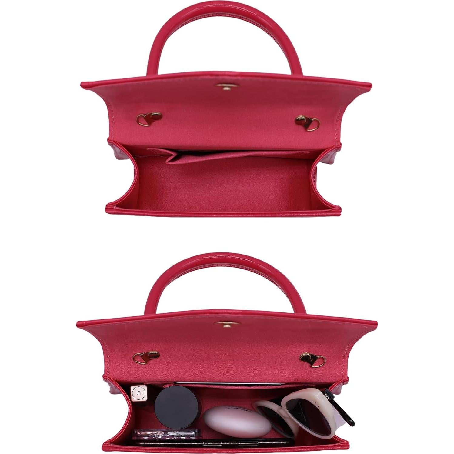 Bolso de Noche para Mujeres Milisente Clutch Rojo Brillante