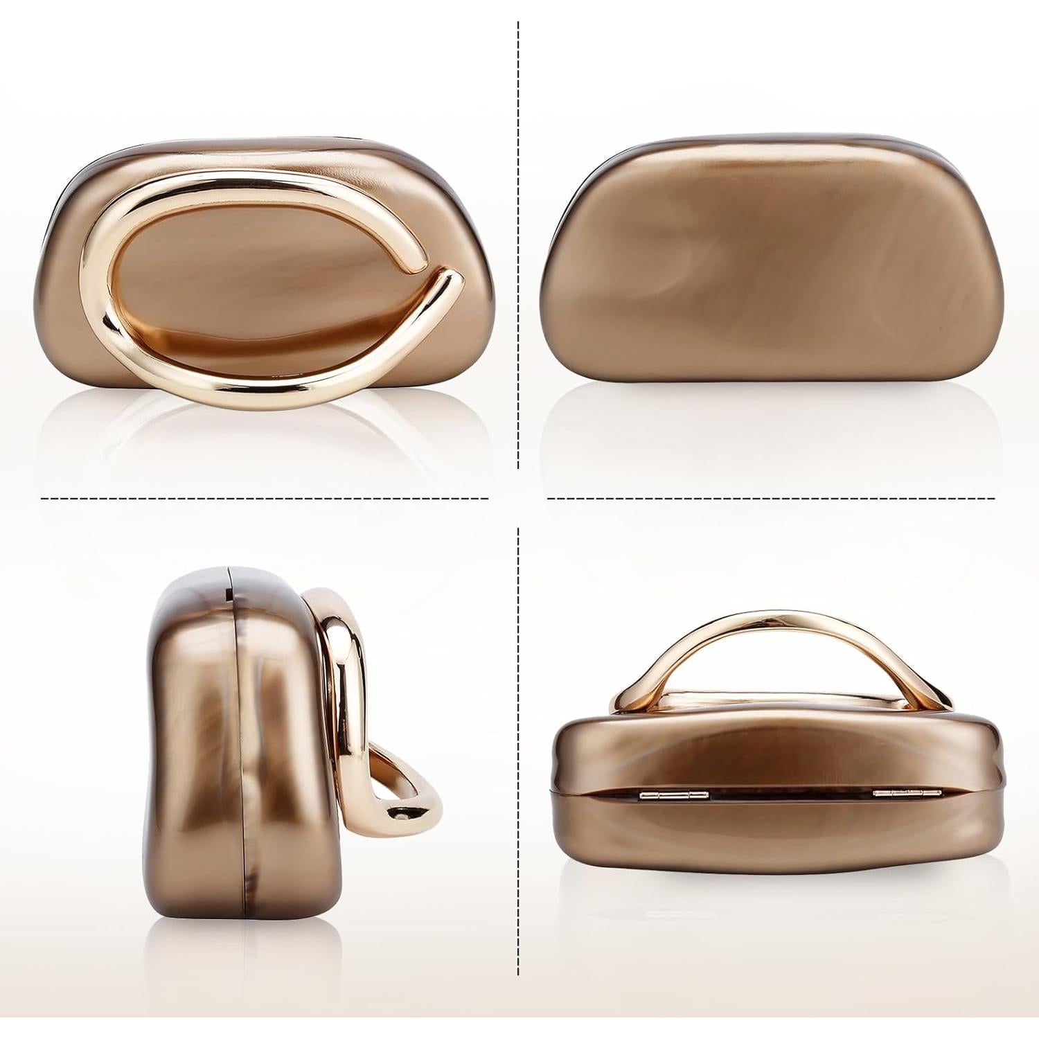 Bolso Clutch de Noche Acrílico YYW Marbling 20.5x6x12.5cm