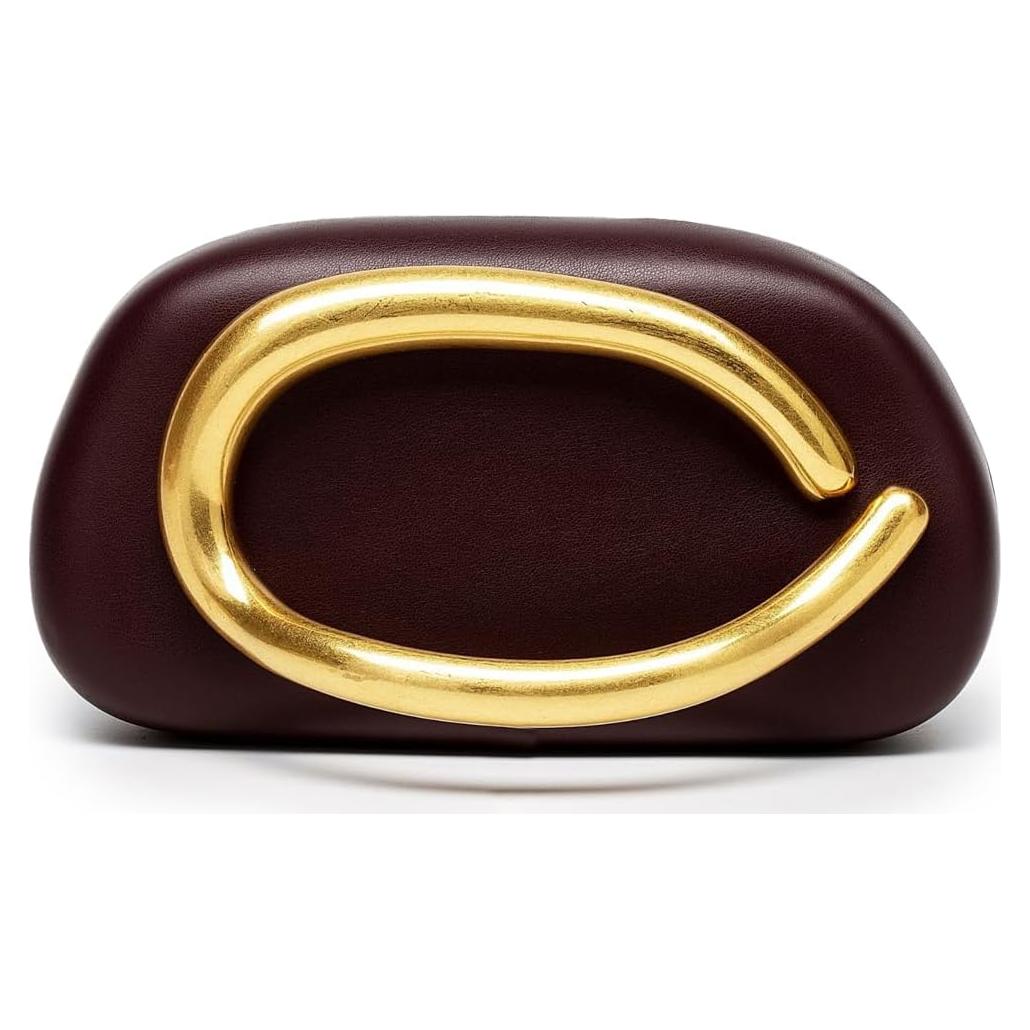 Bolso de Mano de Noche para Mujeres - Cuero PU Rojo Vino