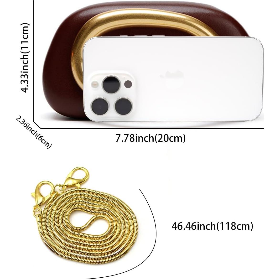 Bolso de Mano de Noche para Mujeres - Cuero PU Rojo Vino