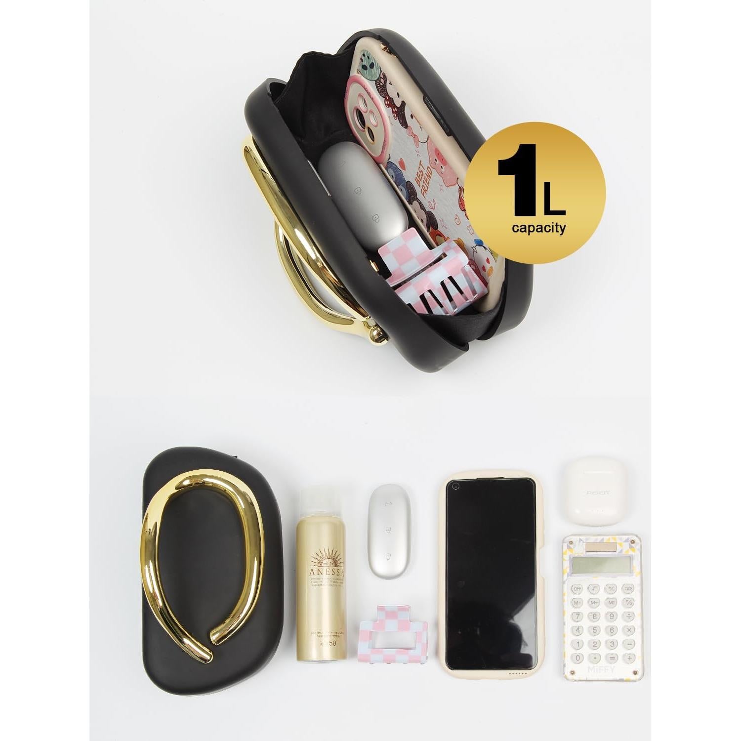 Bolso de Mano de Noche para Mujeres - Cuero PU Rojo Vino