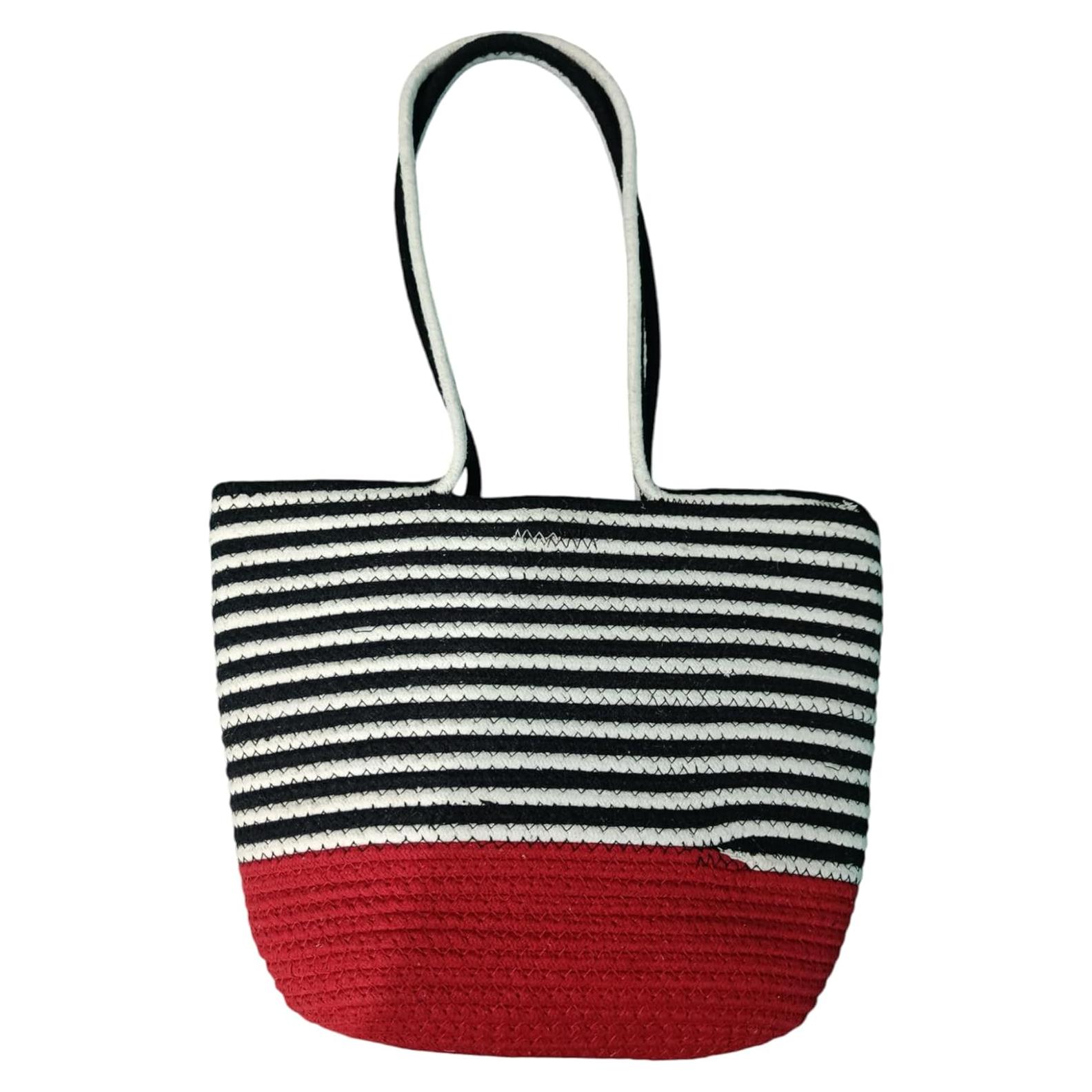Bolso de yute Vintage Vogue para mujeres - Gran capacidad