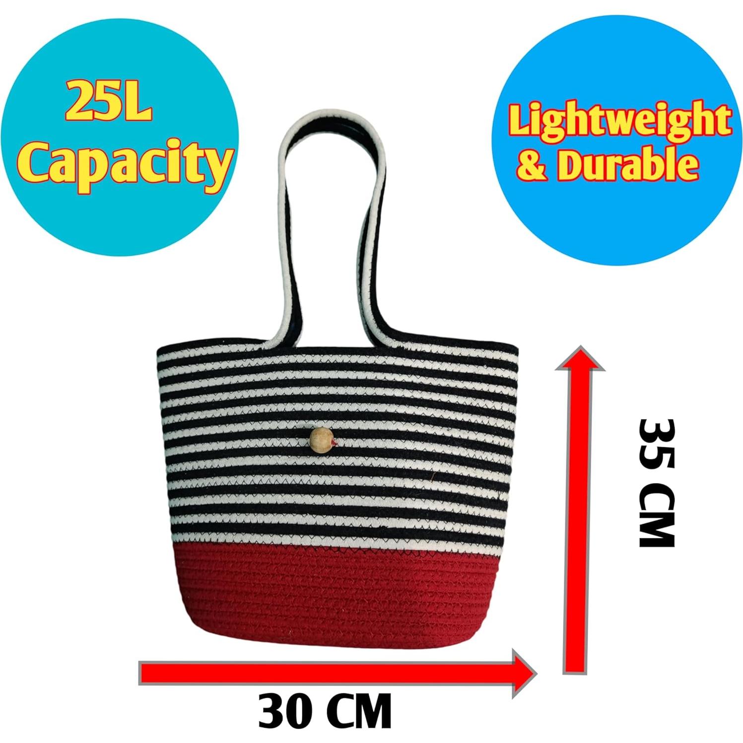 Bolso de yute Vintage Vogue para mujeres - Gran capacidad