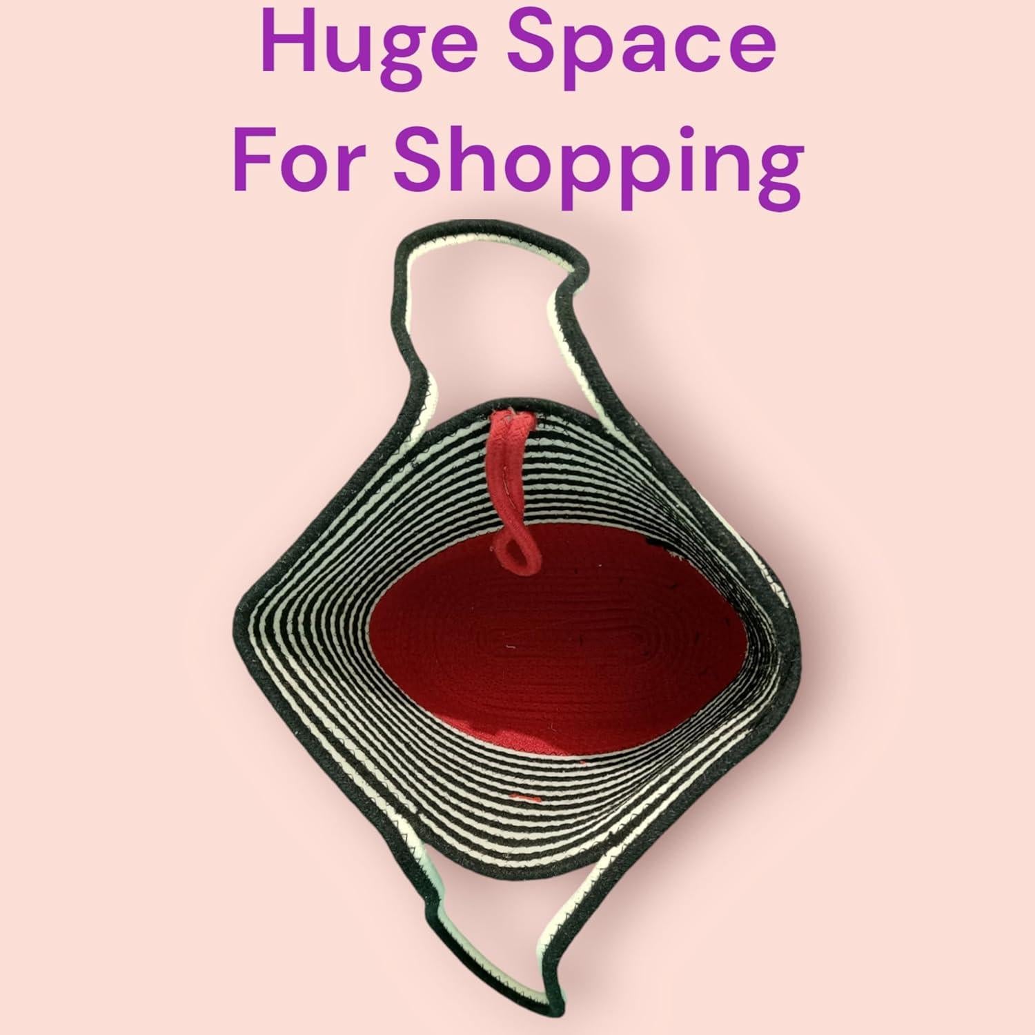 Bolso de yute Vintage Vogue para mujeres - Gran capacidad