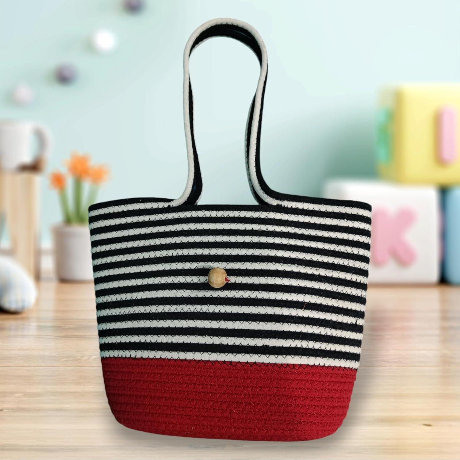 Bolso de yute Vintage Vogue para mujeres - Gran capacidad