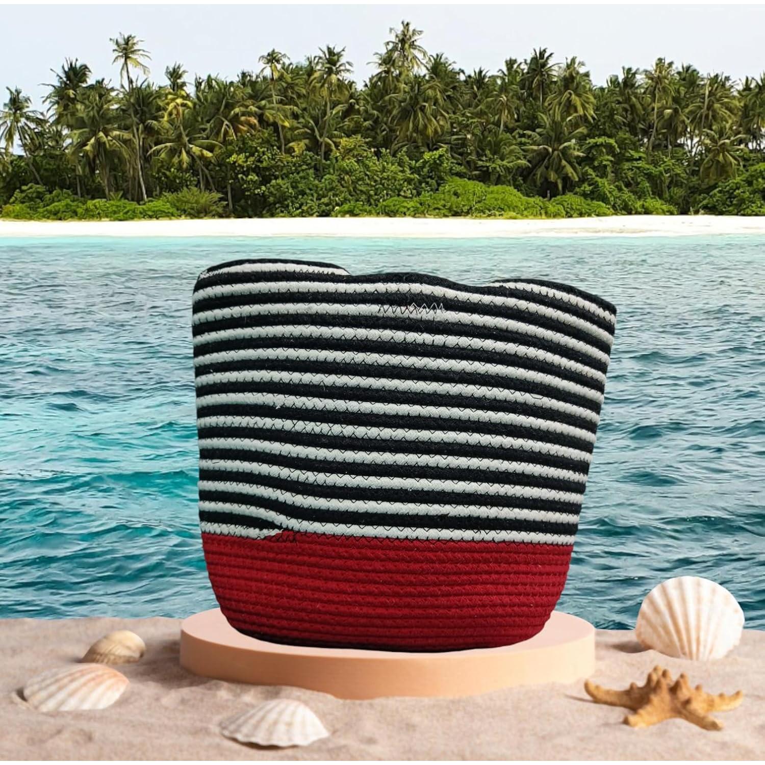 Bolso de yute Vintage Vogue para mujeres - Gran capacidad