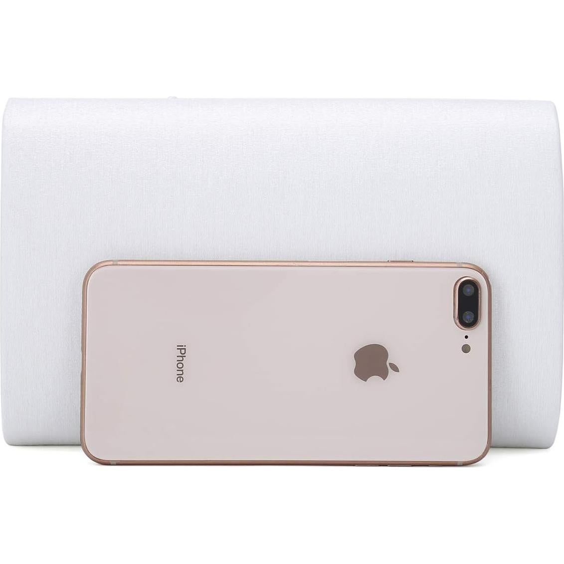 Bolso de Noche Satén iXebella Blanco con Lazo Elegante