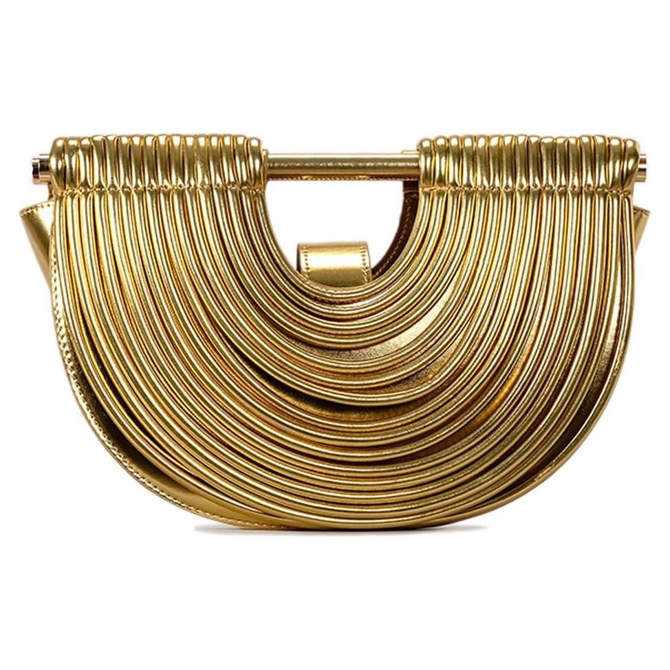 Bolso Clutch Tejido Oro Metálico para Mujeres - Formal 33x24cm