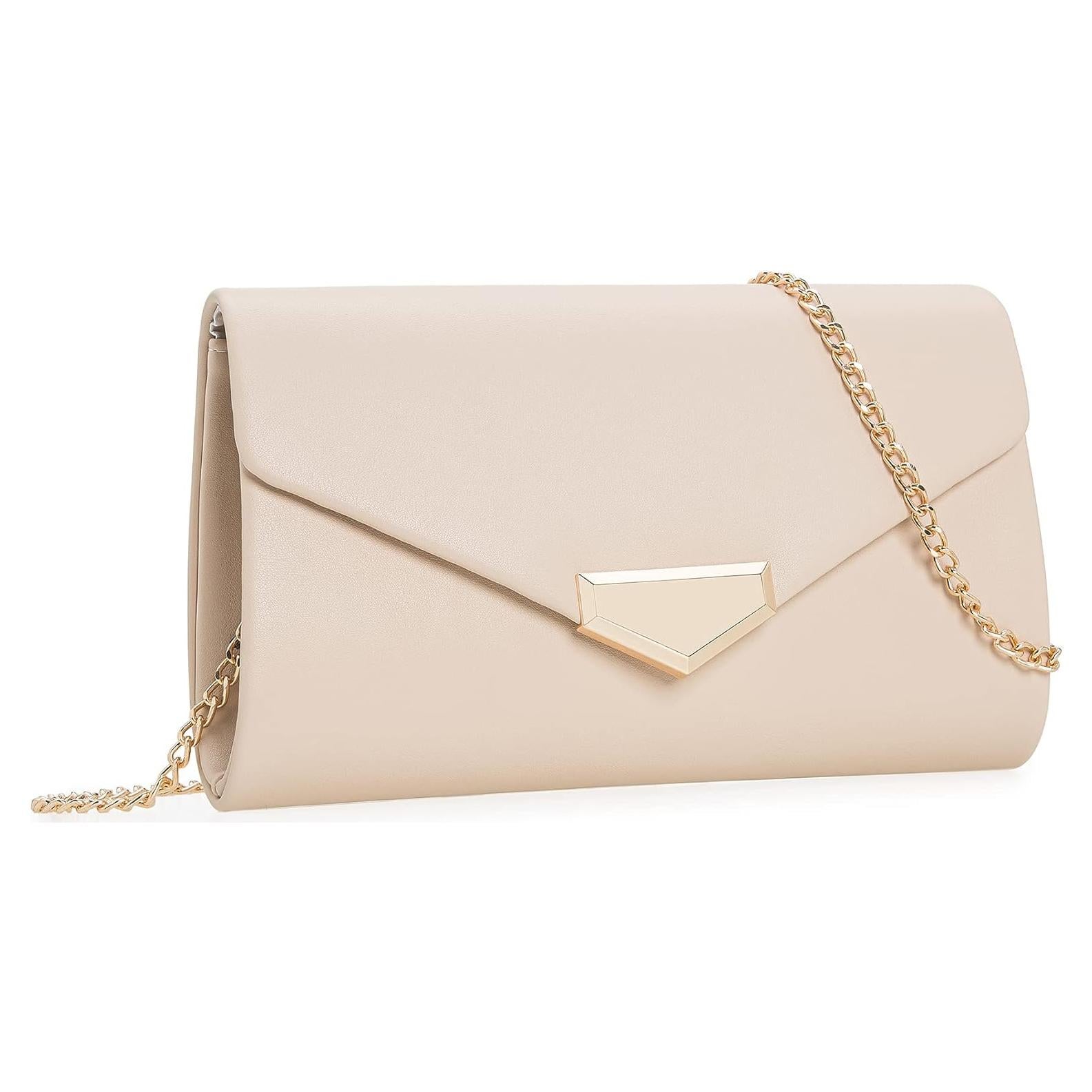 Bolso Clutch PU Charming Tailor Beige 24x14cm para Mujer