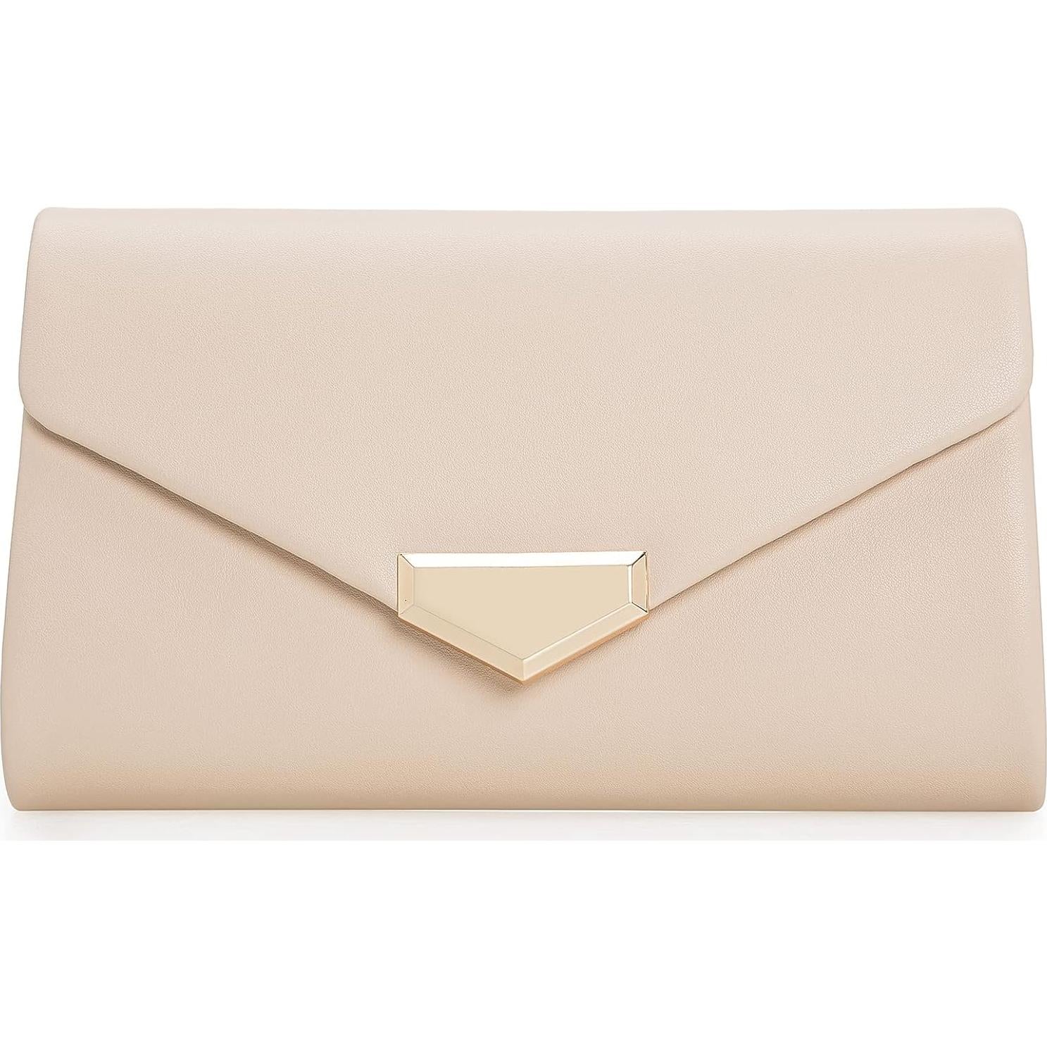 Bolso Clutch PU Charming Tailor Beige 24x14cm para Mujer