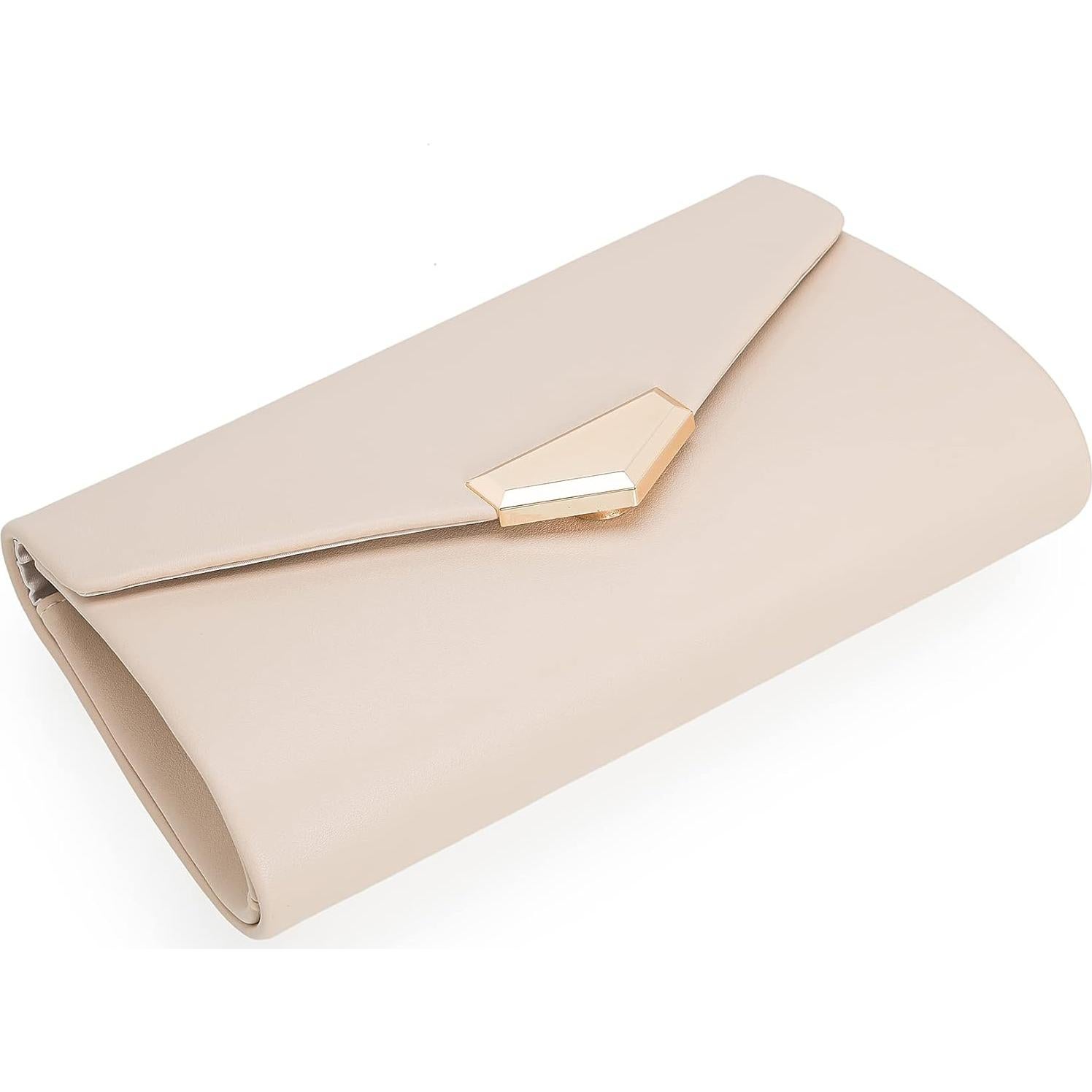 Bolso Clutch PU Charming Tailor Beige 24x14cm para Mujer