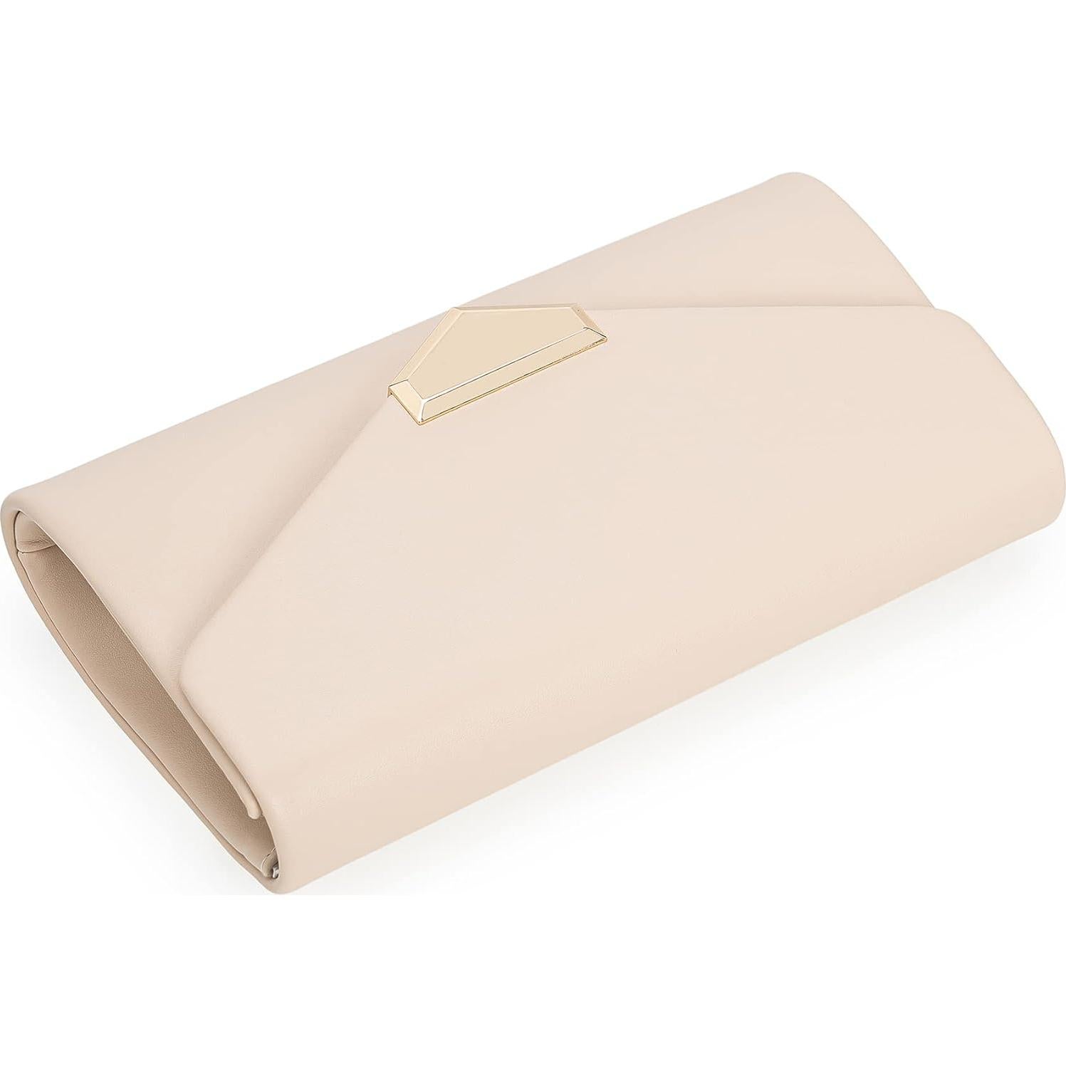 Bolso Clutch PU Charming Tailor Beige 24x14cm para Mujer