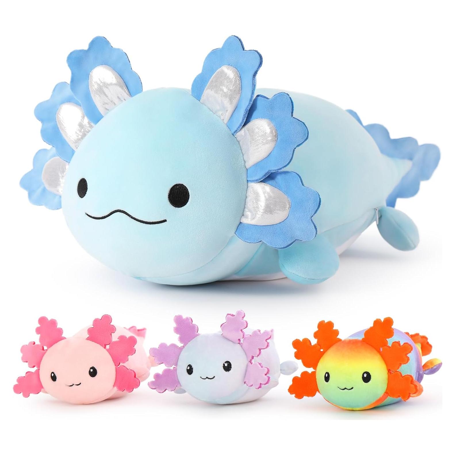 Peluche Axolote Gigante MaoGoLan con 3 Bebés - 60 cm