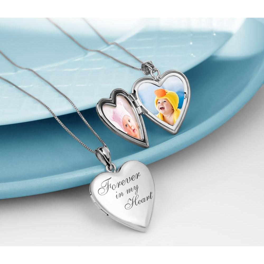 Collar con Medallón Siempre en Mi Corazón Plata Esterlina