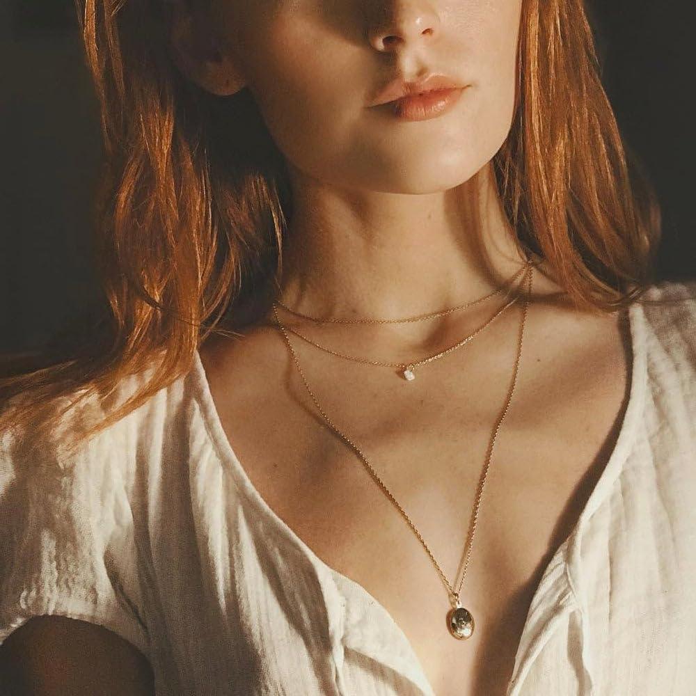 Collar Medalla HONEYCAT Plata 50.8-58.4 cm Joyería Minimalista