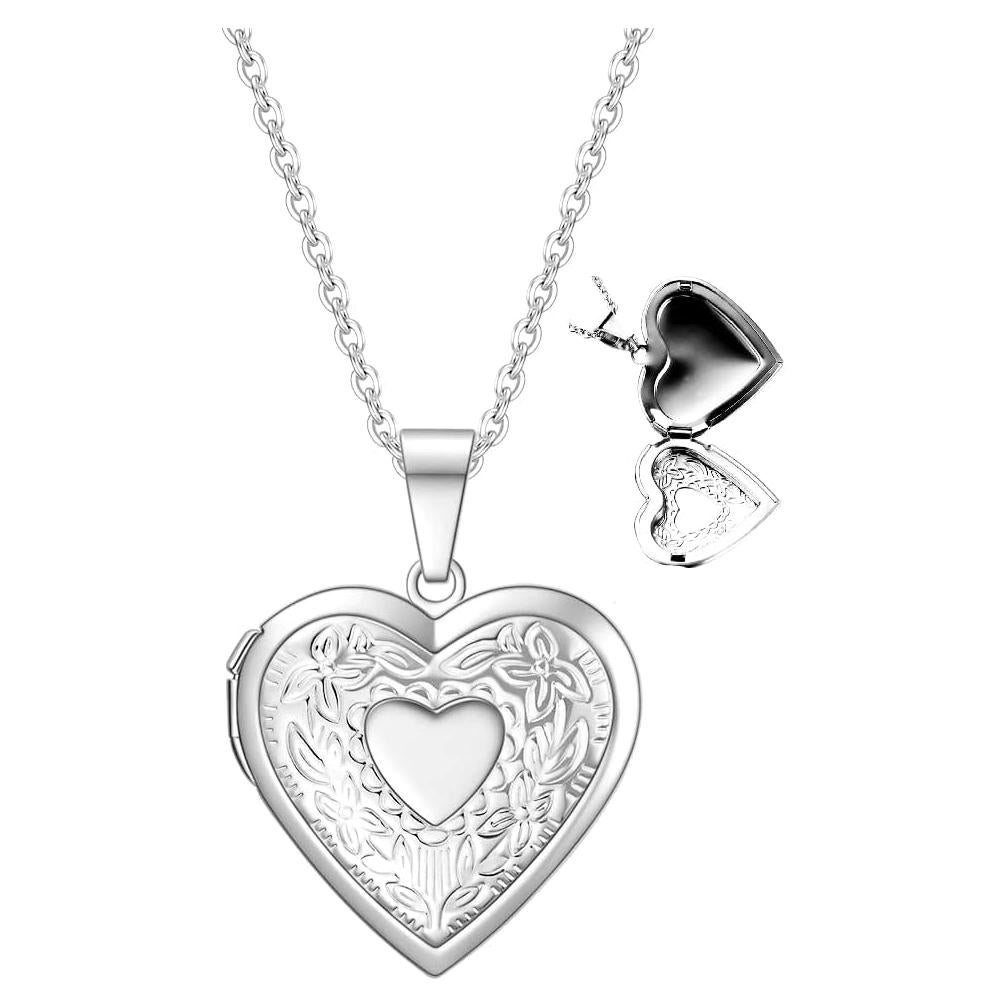 Collar medallón floral acero inoxidable Jude Jewelers