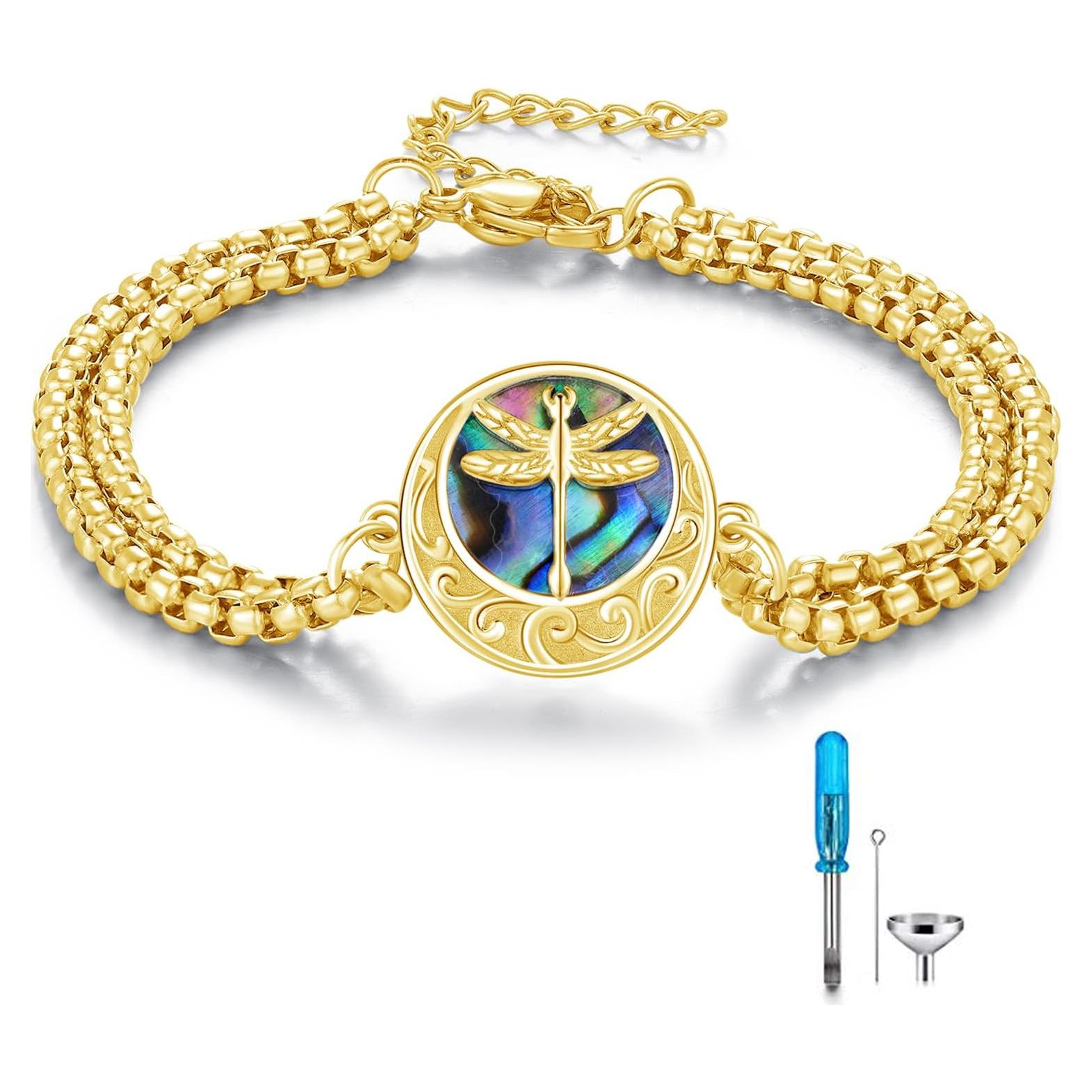 Pulsera de Cenizas TUGHRA para Mujeres en Plata 925 Libélula