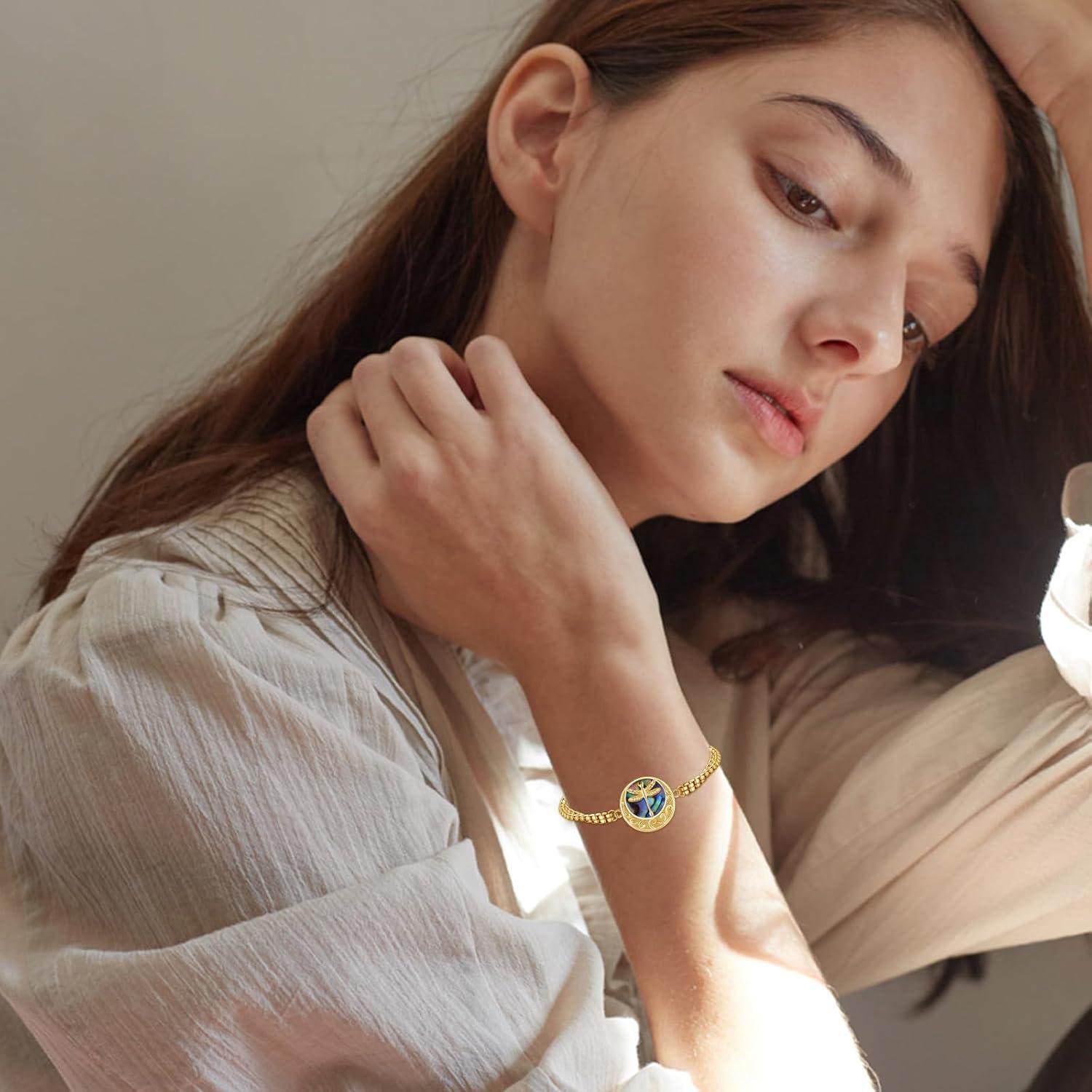 Pulsera de Cenizas TUGHRA para Mujeres en Plata 925 Libélula