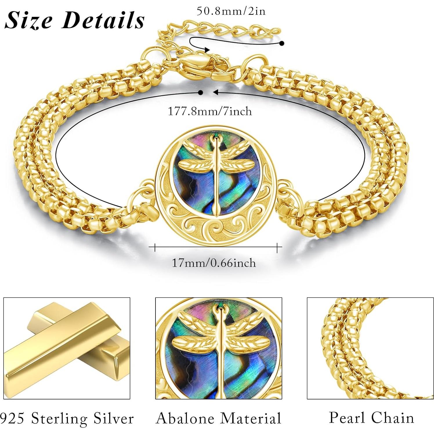 Pulsera de Cenizas TUGHRA para Mujeres en Plata 925 Libélula