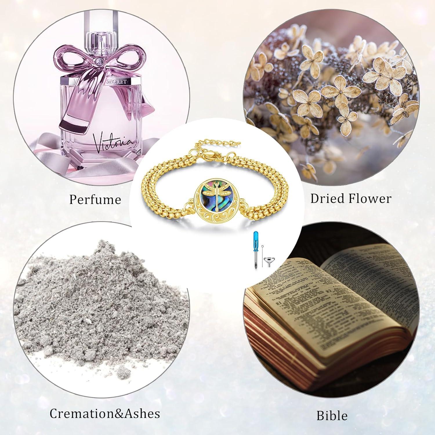 Pulsera de Cenizas TUGHRA para Mujeres en Plata 925 Libélula