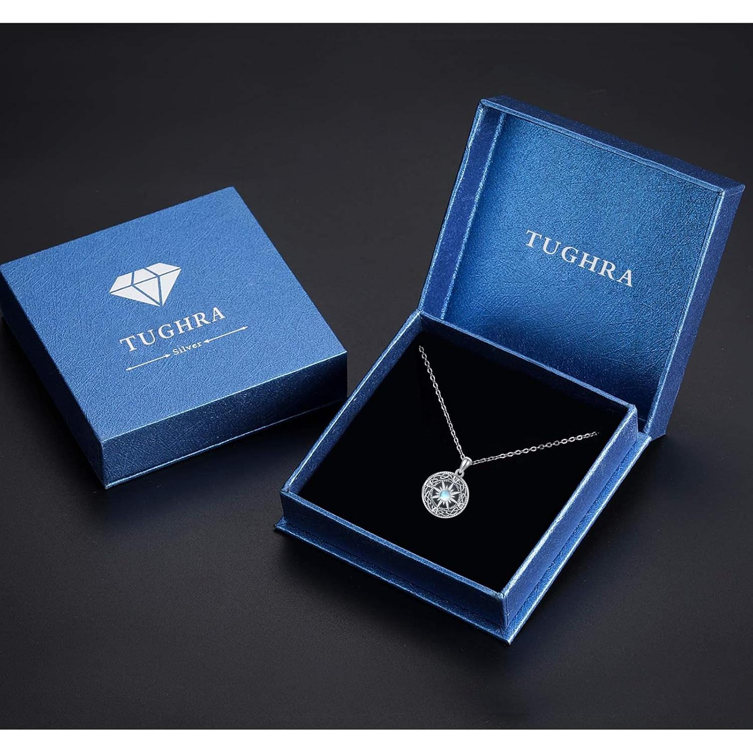 Collar Locket TUGHRA con Brújula en Plata Esterlina 925