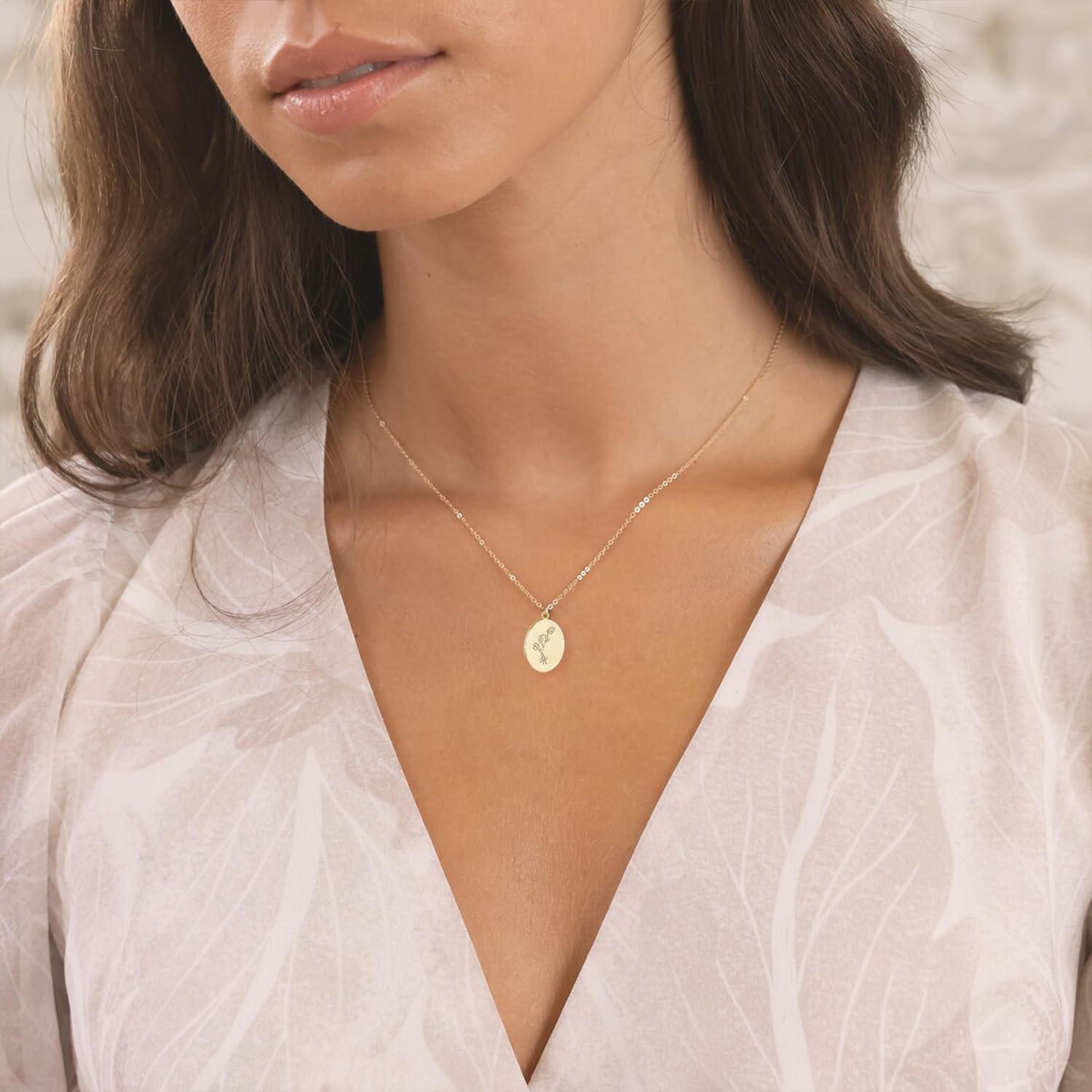 Collar de Flor de Nacimiento S.J JOYERÍA Oro 14K Ajustable