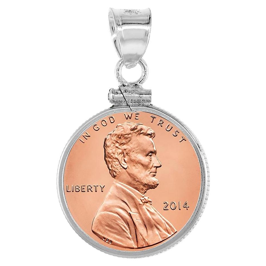 Bezel de Moneda de Plata Esterlina 925 con Tapa de Tornillo 19 mm