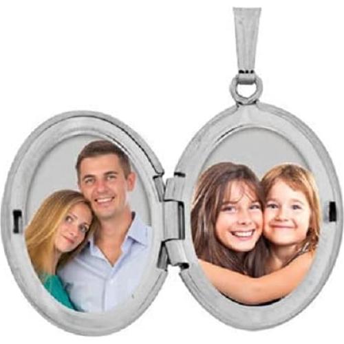 Locket Ovalado de Plata Esterlina PicturesOnGold.com 2 Fotos