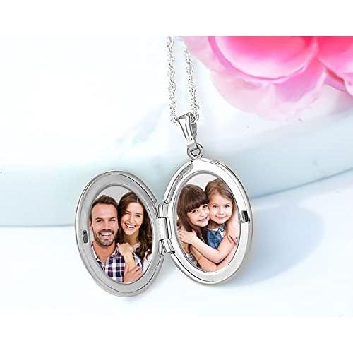 Locket Ovalado de Plata Esterlina PicturesOnGold.com 2 Fotos