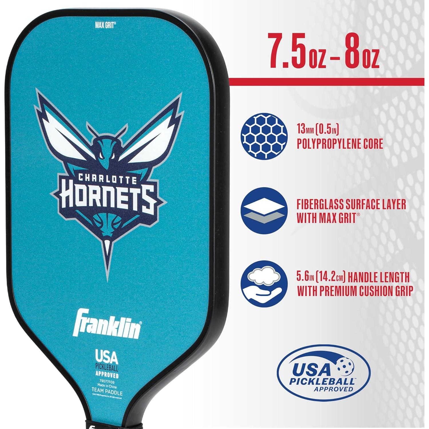 Pala de Pickleball Franklin Sports NBA Charlotte Hornets 13mm
