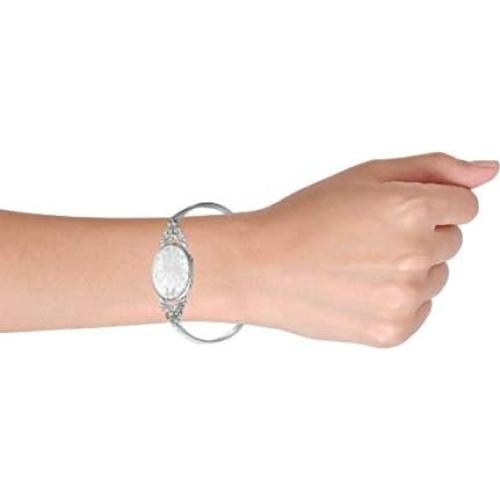 Brazalete de Medallón Vintage Personalizado Bling Jewelry Plata