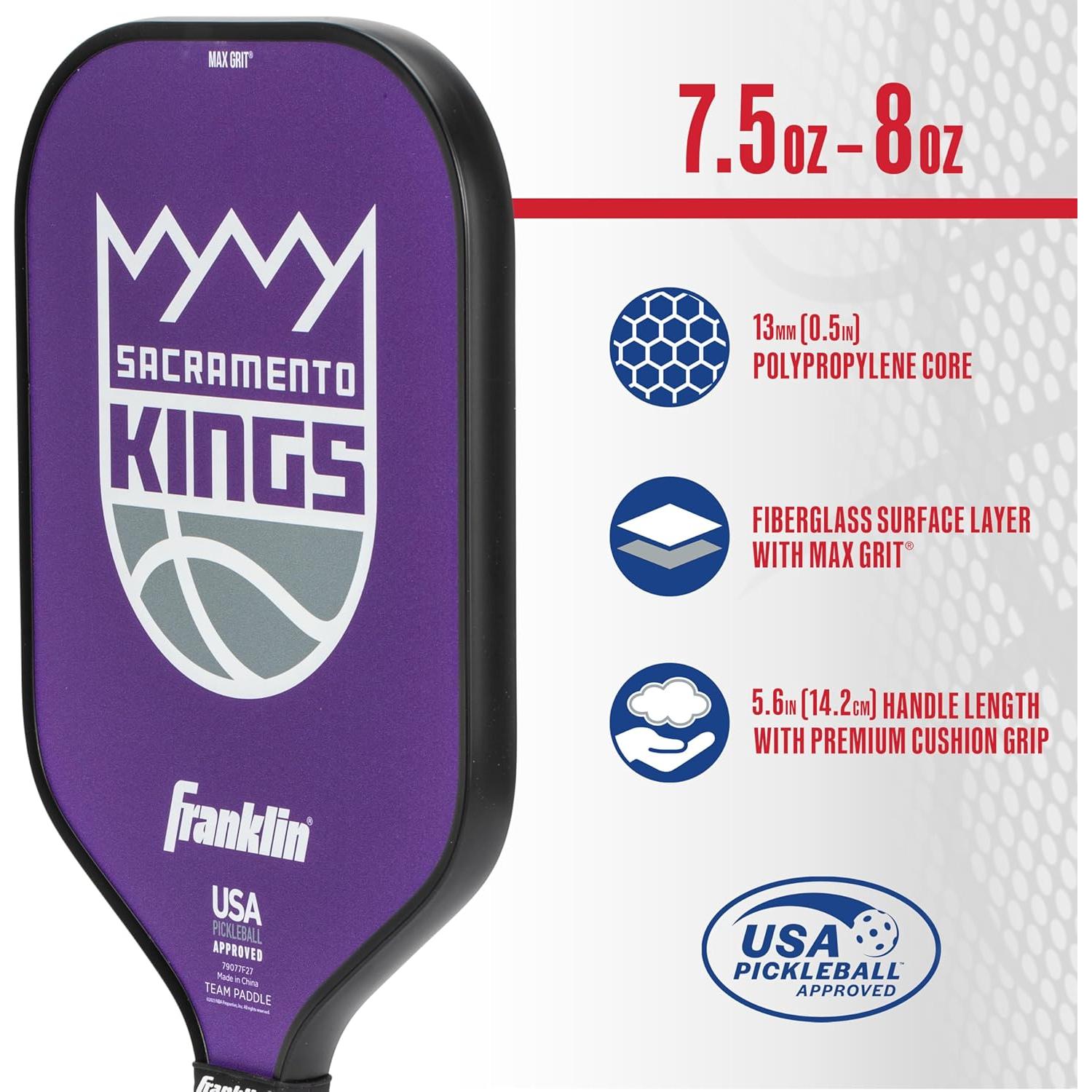 Pala de Pickleball Franklin Sports NBA Sacramento Kings 13mm