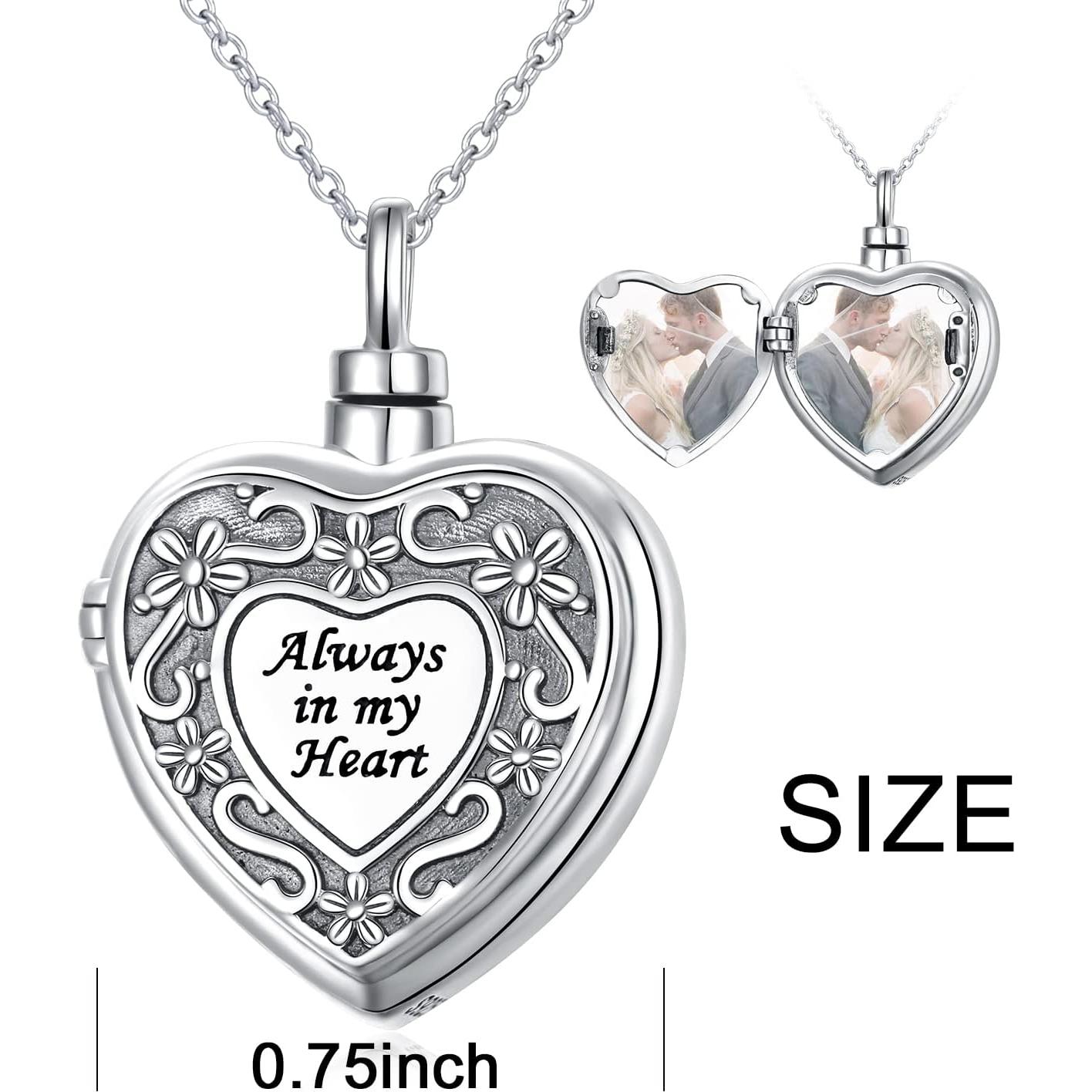 Collar de Urna de Filigrana Yearace en Plata de Ley para Cenizas