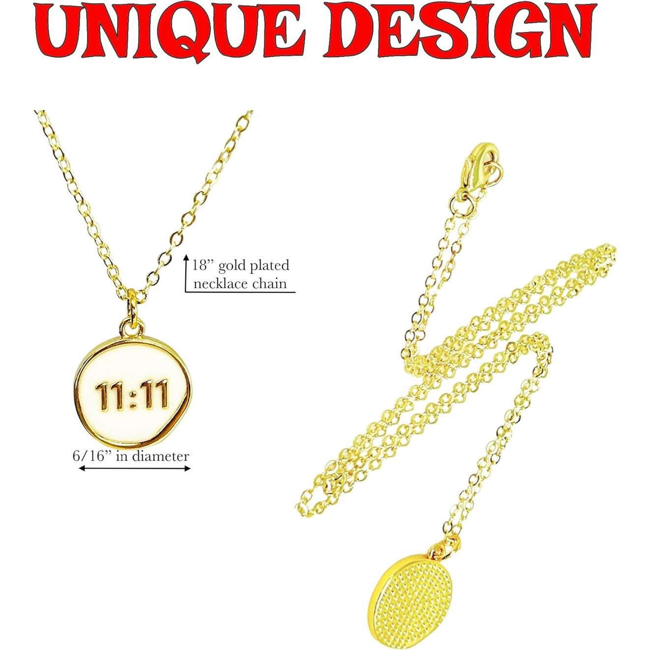 Collar de moneda dorada 11:11 para mujeres - UMBRELLALABORATORY