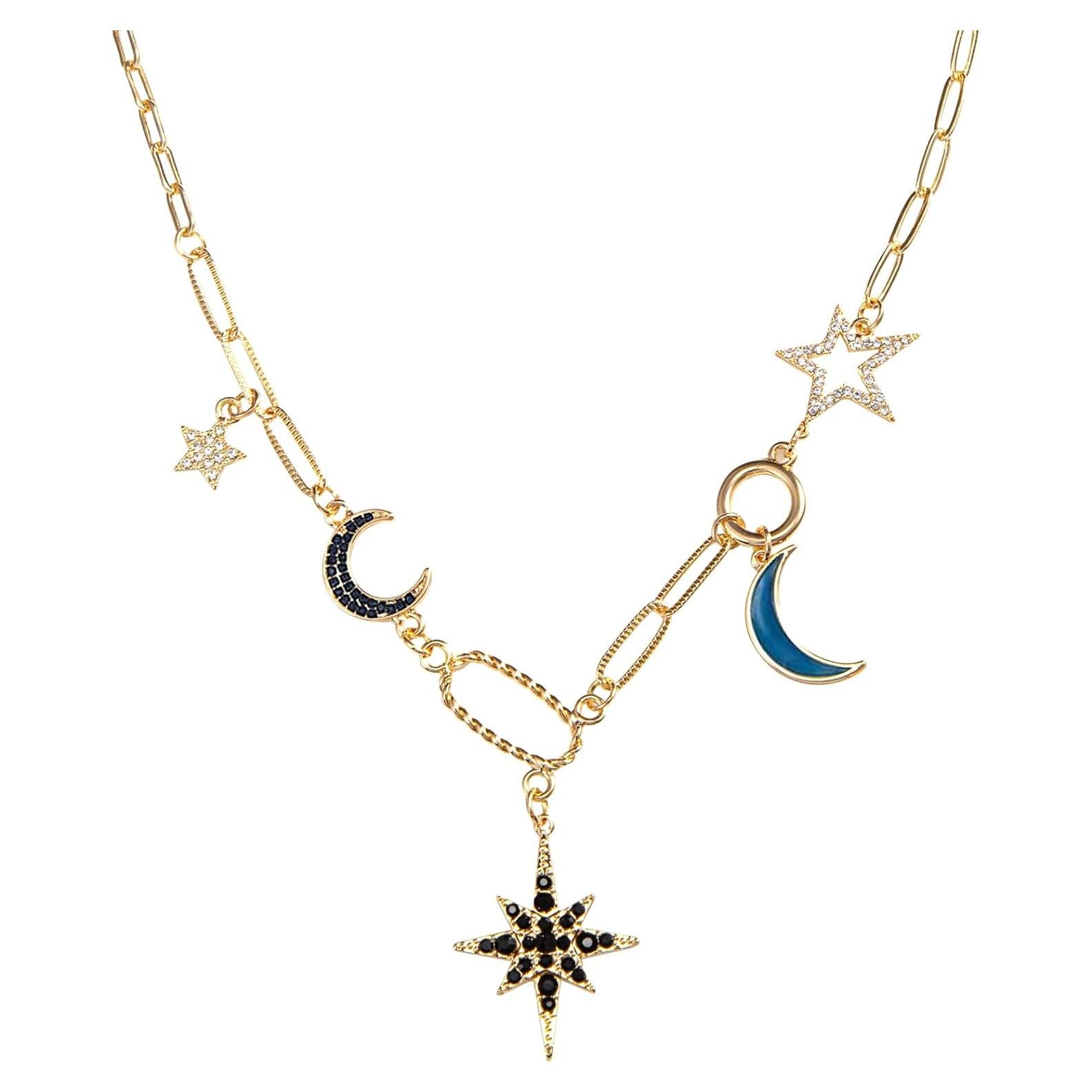 Collar Boho de Cadena Baño de Oro para Mujeres - Ojo Maligno